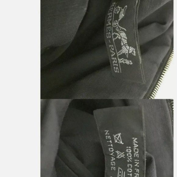 HERMES Bored Canvas Pochette Cosmetics Pouch /P1618 - Picture 8 of 8